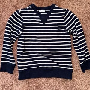 Jacadi Blue and White Striped Knit Top 4T